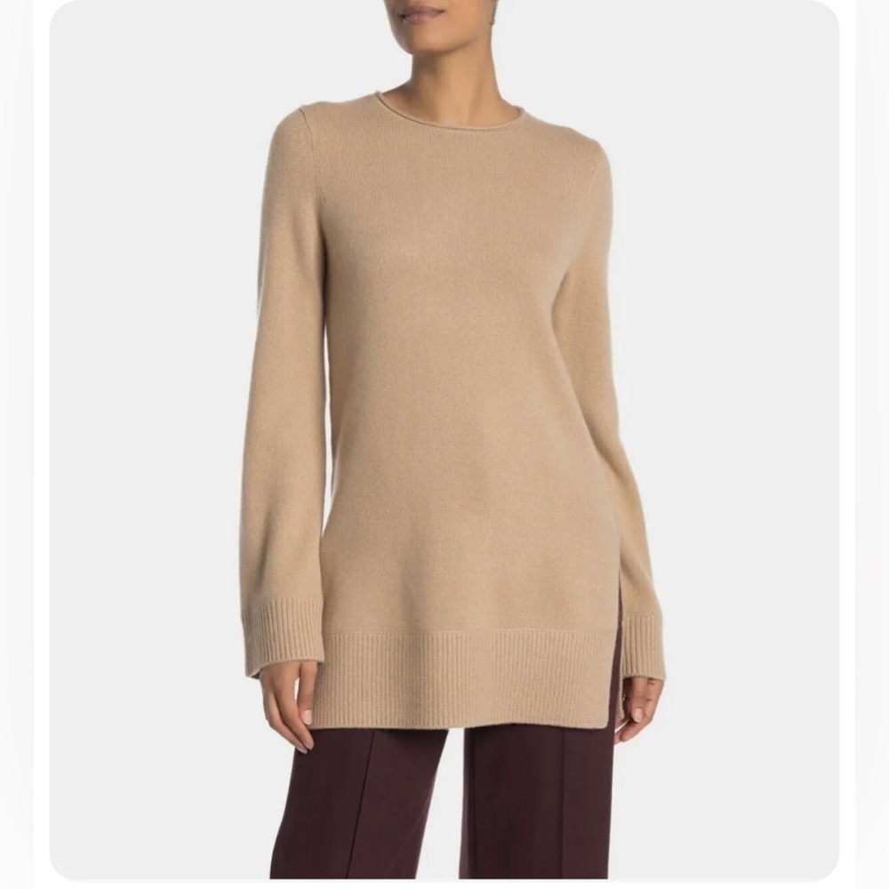 VINCE Tan 100% Cashmere Sweater XS - Picture 3 of 10